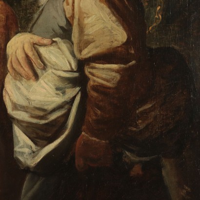 Joseph Sold by His Brothers Oil on Canvas Italy 18th Century