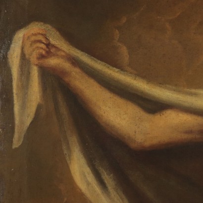 Risen Christ Oil on Canvas Italian School 17th Century