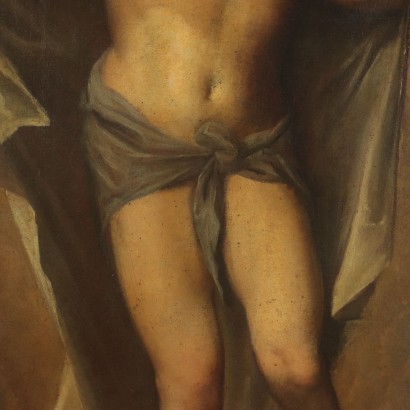 Risen Christ Oil on Canvas Italian School 17th Century