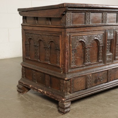 Spanish Chest Walnut Spain 17th Century