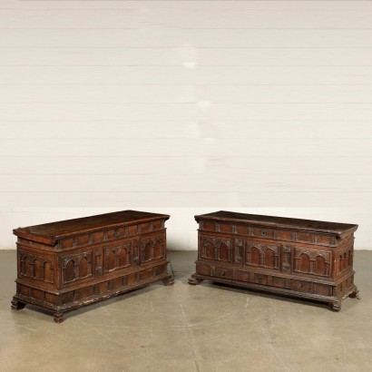 Spanish Chest Walnut Spain 17th Century