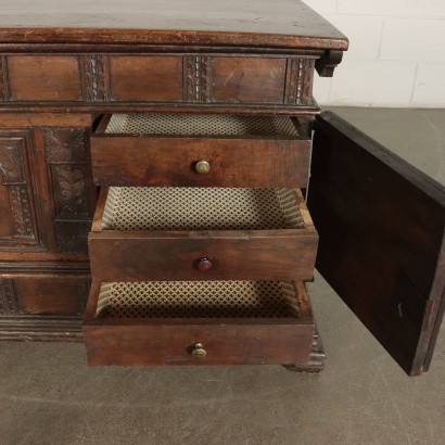 Spanish Chest Walnut Spain 17th Century