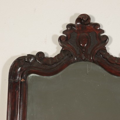 Luigi Filippo Console with Mirror Walnut Italy 19th Century