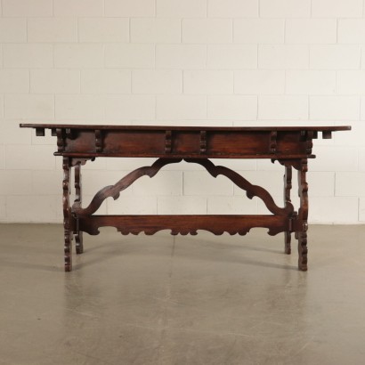 Monk's Table Walnut Poplar Silver Italy 18th-20th Century