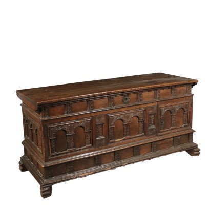 Spanish Chest Walnut Spain 17th Century