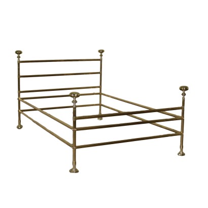 King Size Bed, Brass, Italy 20th Century