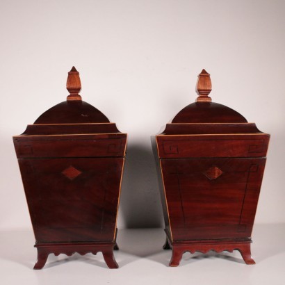 Pair of English Cutlery Tray, Mahogany, England 19th Century