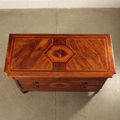 Commode à trois Tiroirs Marqueterie Maggiolini Lombardie Italie '800