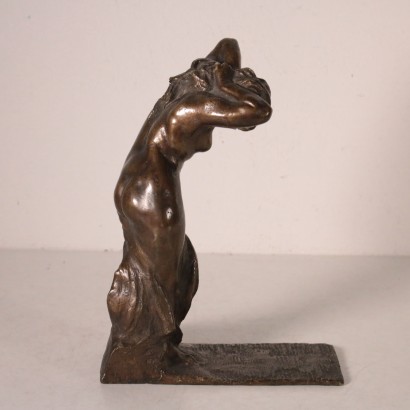 After the Bath, Giuseppe Bianchi Bronze Italy 1920s