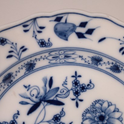 Quatre Assiettes Meissen Porcelaine Blanche Allemagne '900