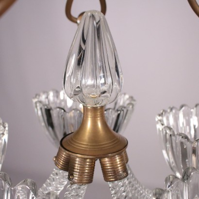 Lamp Glass and Brass Italy 1940s-1950s Italian Prodution