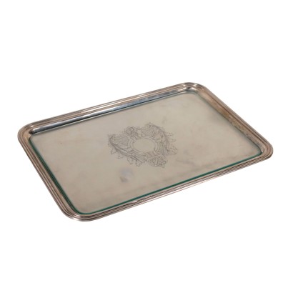 Silver Tray Italy 20th Centtury Argenteria Malinverni