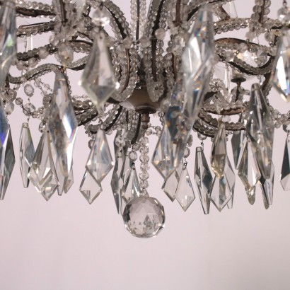 12 Arm Chandelier Iron and Glass Italy 19th-20th Century