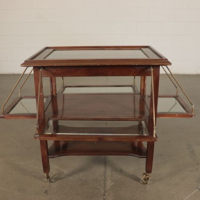 Small Table-Service Trolley Mahogany Italy 20th Century