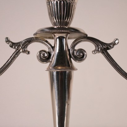 Matching Silver Candlesticks Dabbena Silveware, Milan 20th Century