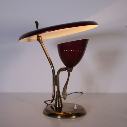 Lamp Aluminum and Brass Italy 1950s