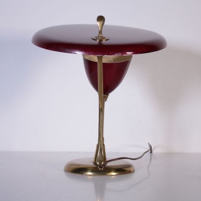 Lamp Aluminum and Brass Italy 1950s