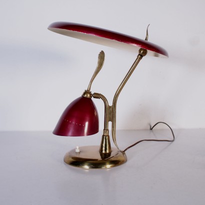 Lamp Aluminum and Brass Italy 1950s
