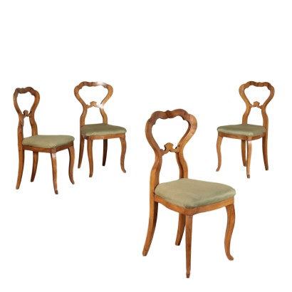 The group of four Biedermeier chairs