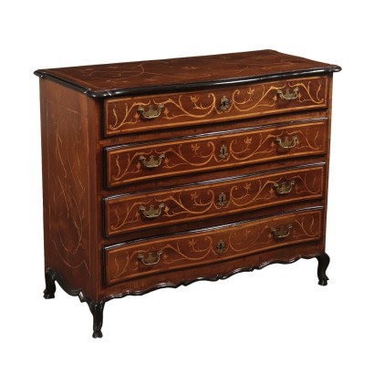 Chest of drawers Piedmontese with Inlays