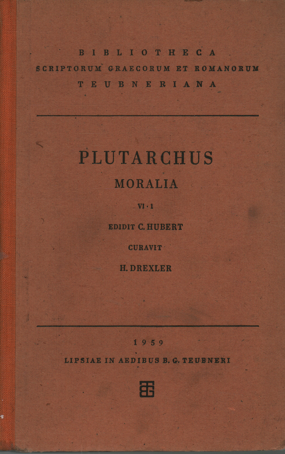 Moralia (vol. VI fasc. 1), Plutarco