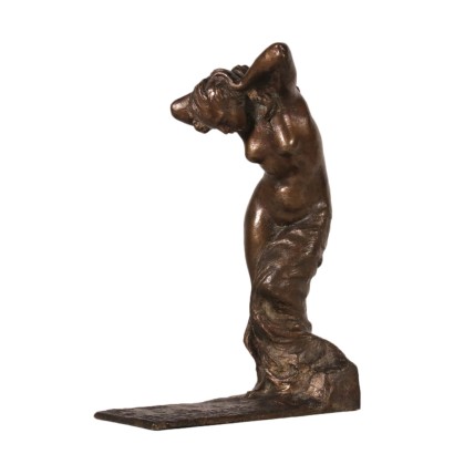 After the Bath, Giuseppe Bianchi Bronze Italy 1920s