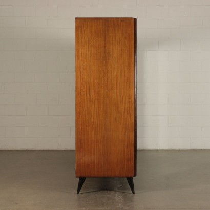 Piece of Furniture Burl Veneer and Mirror Italy 1950s-1960s