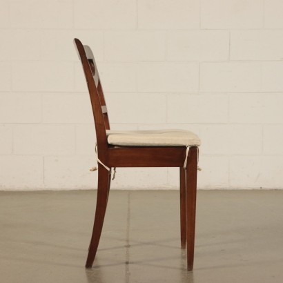 Group of 6 Directory Chairs, Walnut, Italy 18th-19th Century