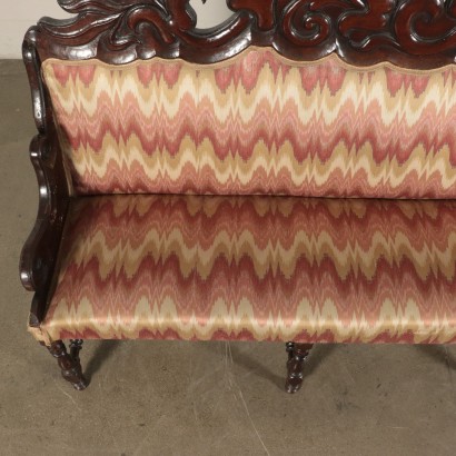 Carved Baroque Sofa, Walnut, Italy 18th Century