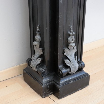 Fireplace Carve in Black Marble of Belgium Netherlands 19th Century