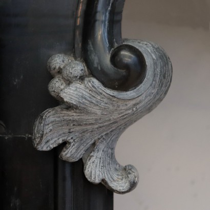 Fireplace Carve in Black Marble of Belgium Netherlands 19th Century