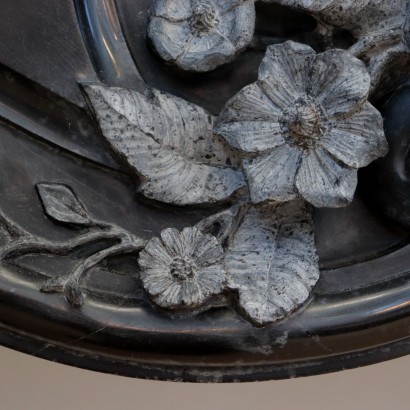 Fireplace Carve in Black Marble of Belgium Netherlands 19th Century