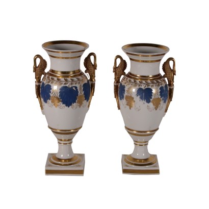 Pair of Vases Porcelain 19th Century