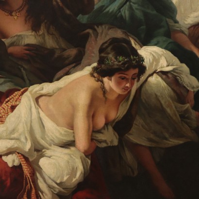 Diana and Nymphs Bathing, Oil on Canvas 19th Century