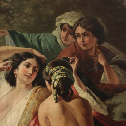 Diana and Nymphs Bathing, Oil on Canvas 19th Century