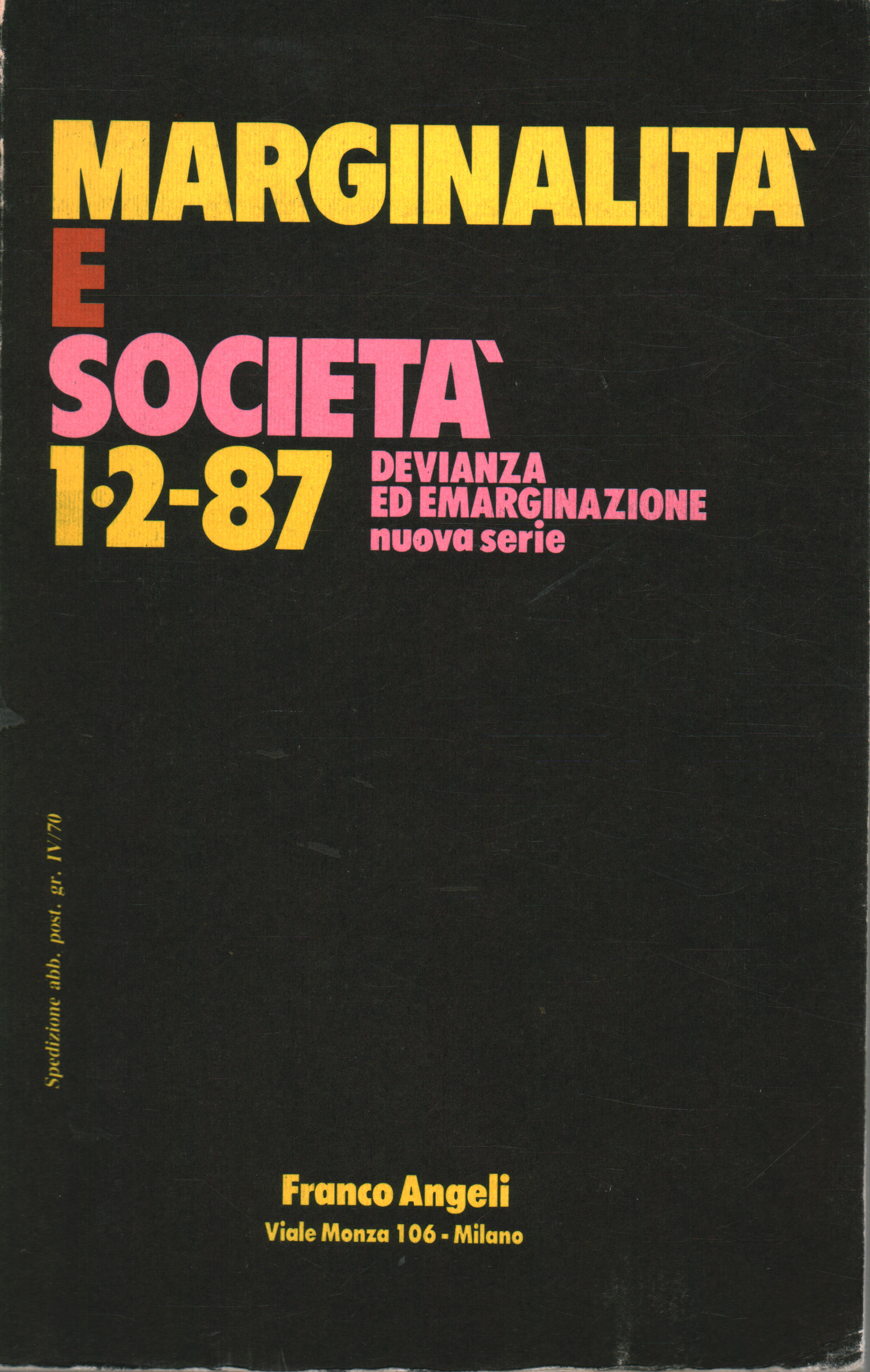 Marginality and society 1 2-87, AA.VV