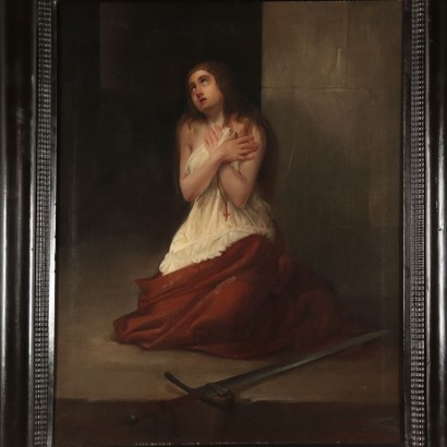 Saint Catherine of Alexandria, Oil on Canvas 19th Century