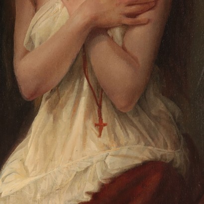 Saint Catherine of Alexandria, Oil on Canvas 19th Century
