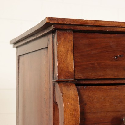 Restoration Chest of Drawers Solid Walnut Italy 19th Century