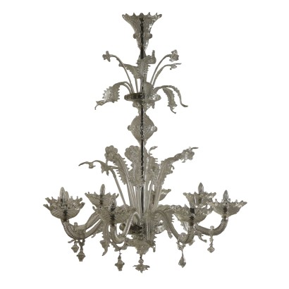 Murano's Glass Chandelier Italy 20th Century