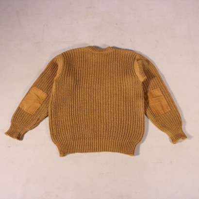 Vintage Trussardi Jumper with Leather Inserts, Italy 1980s