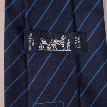 Corbata Vintage Hermes Azul Y Azul