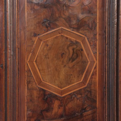 Solid Walnut Chest Marple, Olive, Walnut Burl Slab Italy 18th Century