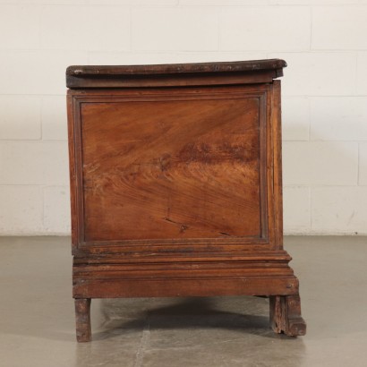 Solid Walnut Chest Marple, Olive, Walnut Burl Slab Italy 18th Century