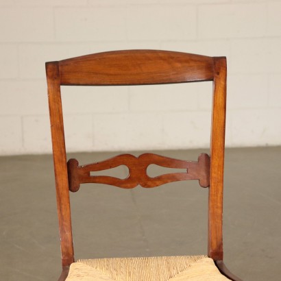 Six Restoration Chairs walnut Italy 19th Century