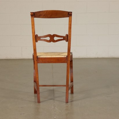 Six Restoration Chairs walnut Italy 19th Century