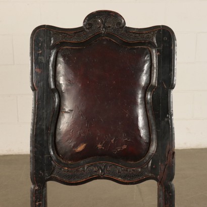 Paire de Chaises Baroque Noyer Italie Fin '600 Début '700