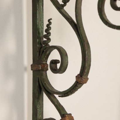 Flag Lamp Holder Wrought Iron and Bronze Italy 19th Century