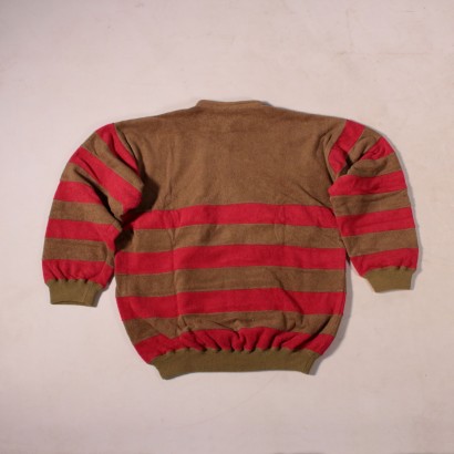 Vintage Yves Saint Laurent Man Sweatshirt with Stripes and Buttons