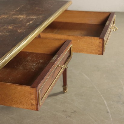 Bureau Acajou Bronze Cuir Angleterre Fin'800